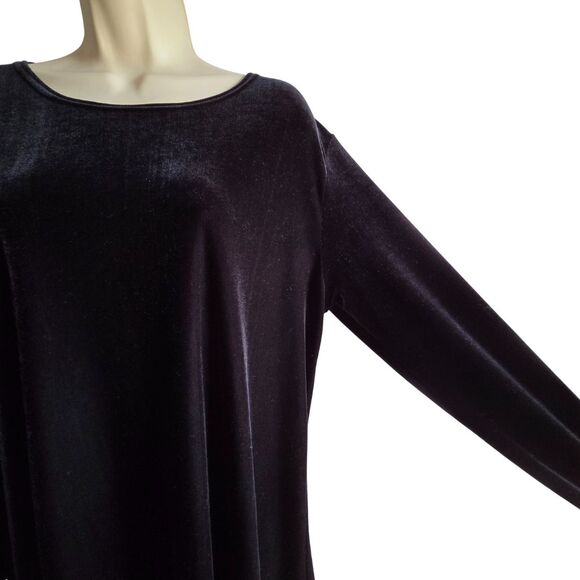 Jacqueline Ferrar VTG 90s Velour Mini Dress Black Whimsygoth Party Sz 12 - Picture 5 of 10